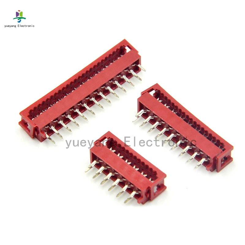 20PCS Red Harness IDC  connector flat ribbon cable micro match 1.27mm MRC DIP Plug IDC Type pitch wires wire to board