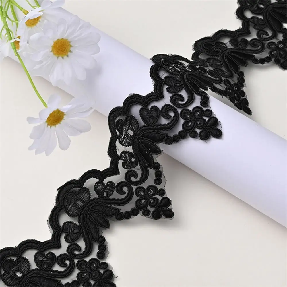 

10Yards 9cm Width Flower Lace Trim White Black Gold Splicing Cloth Lace Ruffle Sewing Decoration Lace Ruffle Trim lampshade
