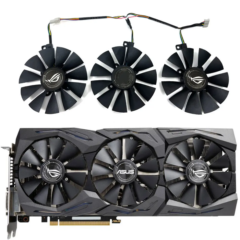 1 zestaw 6PIN ROG-STRIX-GTX1070-O8G-GAMING wentylator GPU, dla ASUS ROG-STRIX-GTX 1080、1080TI、1070TI、1070、1060 GAMING wentylator chłodzący kartę graficzną