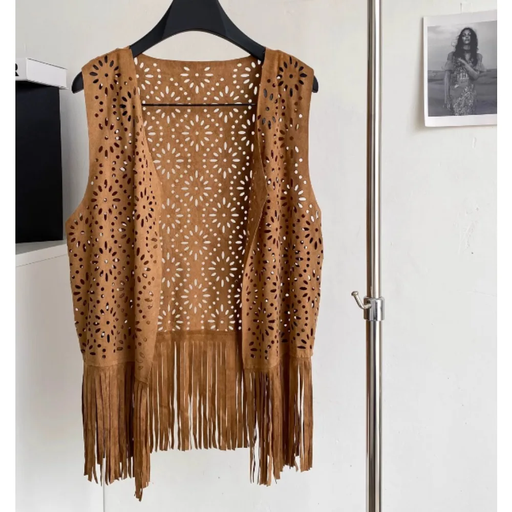 

Women Chic tassel sleeveless cardigan Tank Top Slim Sexy Fashion Top summer print Women Blouse