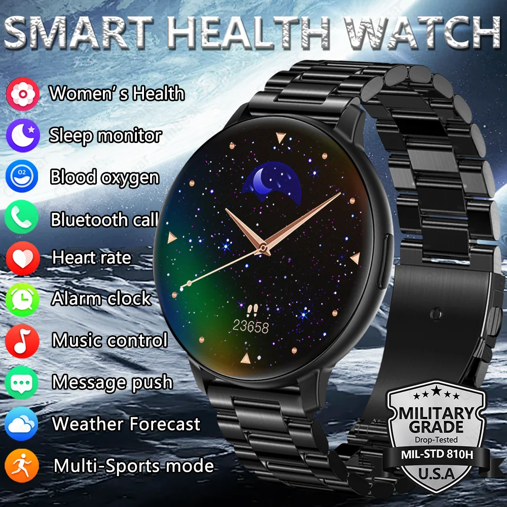 

2025 New Fitness Smart Watch Women Men Bluetooth Call Custom Dials Watches Blood Oxygen Monitor Sport Mode Waterproof Smartwatch