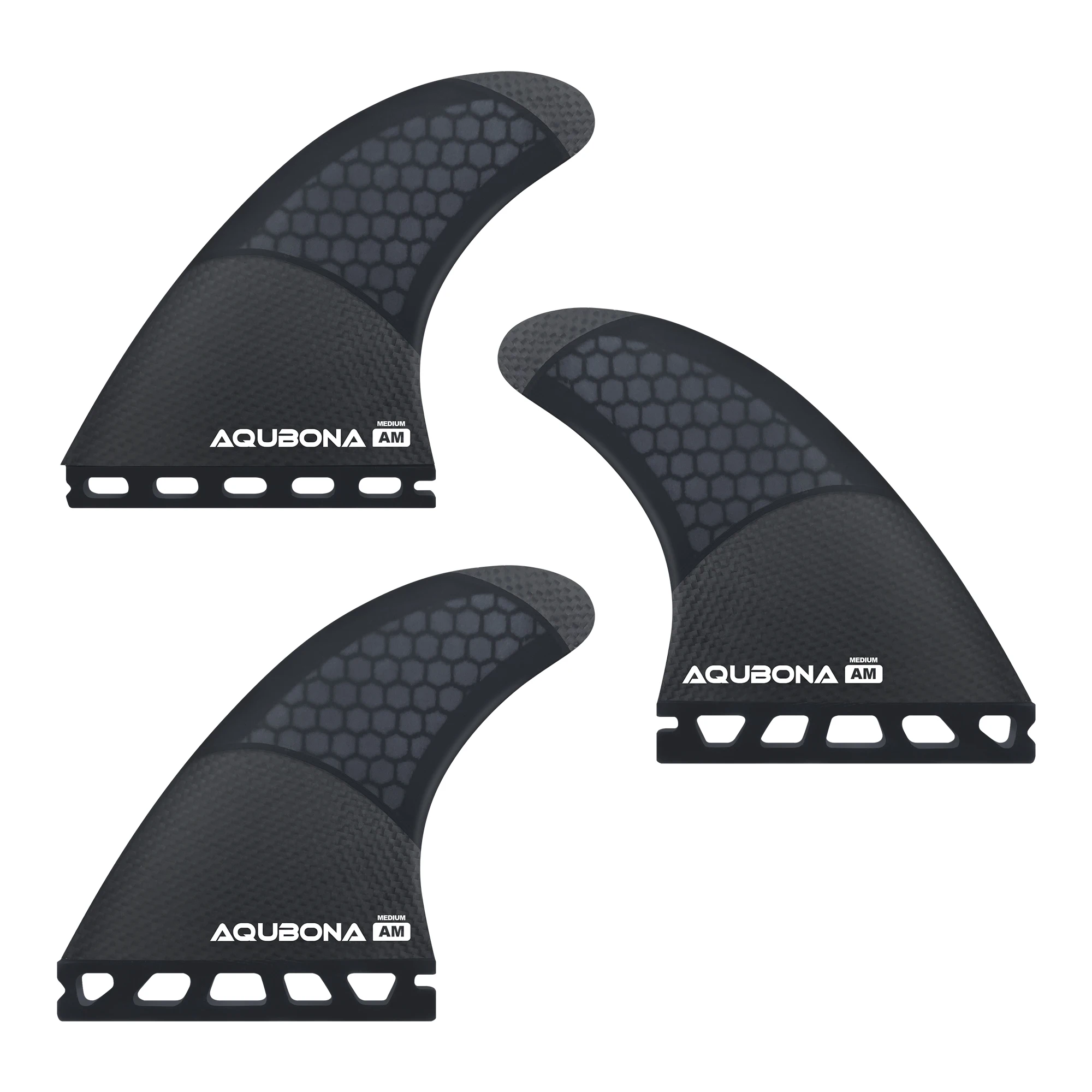 Honeycomb Fiberglass & Carbon Surfboard Fins G3/G5/G6 Size Fin Sets - Compatible with Single/Twin Tab - Ride as Thruster