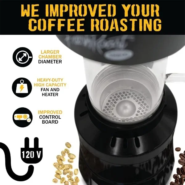 SR800 Automatic Coffee Bean Roaster - Roast Coffee At Home Variable Heat Settings  Convection Fan Control  Digital Status
