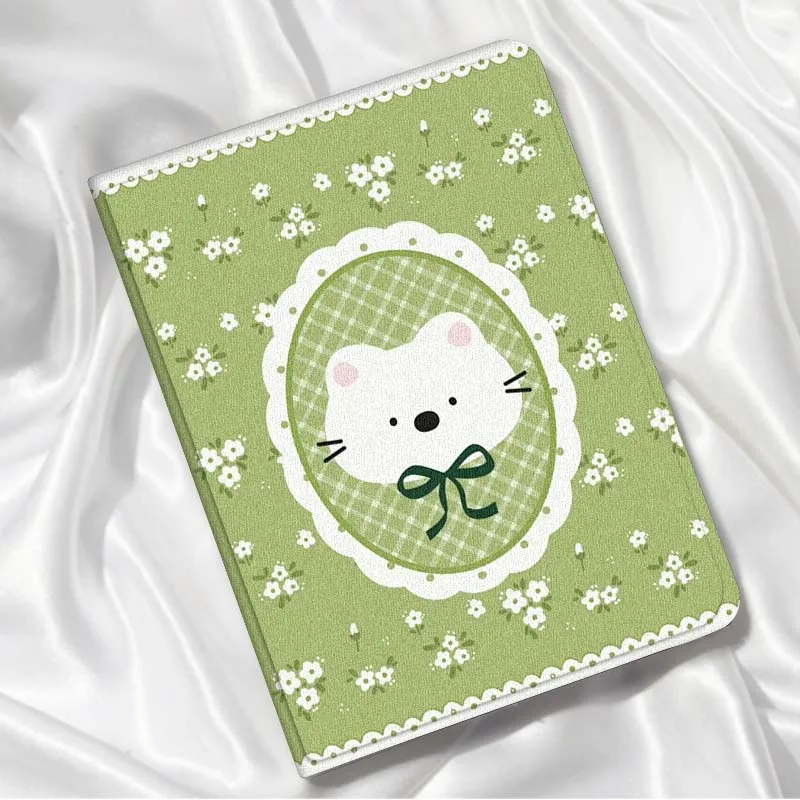 

Tulip flower and kitten For Samsung Galaxy Tab S7 S8 S9 S10 11 12.4 13.1 FE Plus Lite Inch Cover Tablet Case