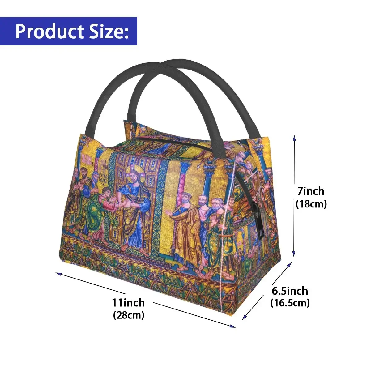 Nativity Church Lunch Bag Bethlehem Aesthetic Lunch Box Travel Convenient Tote Food Bags Custom Cooler Bag