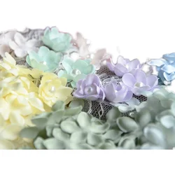 Wedding Decoration Makeup Petals, 3D Pleated Satin Mini Flowers, Handmade DIY Hair Accessories, Baby Clothes, RS3057