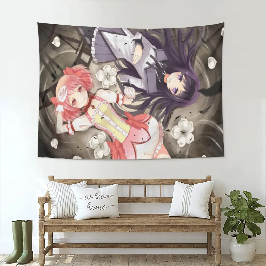 Puella Magi Madoka Magica Cute Anime  Tapestry Aesthetic Room Décor Wall Hogar Decorating