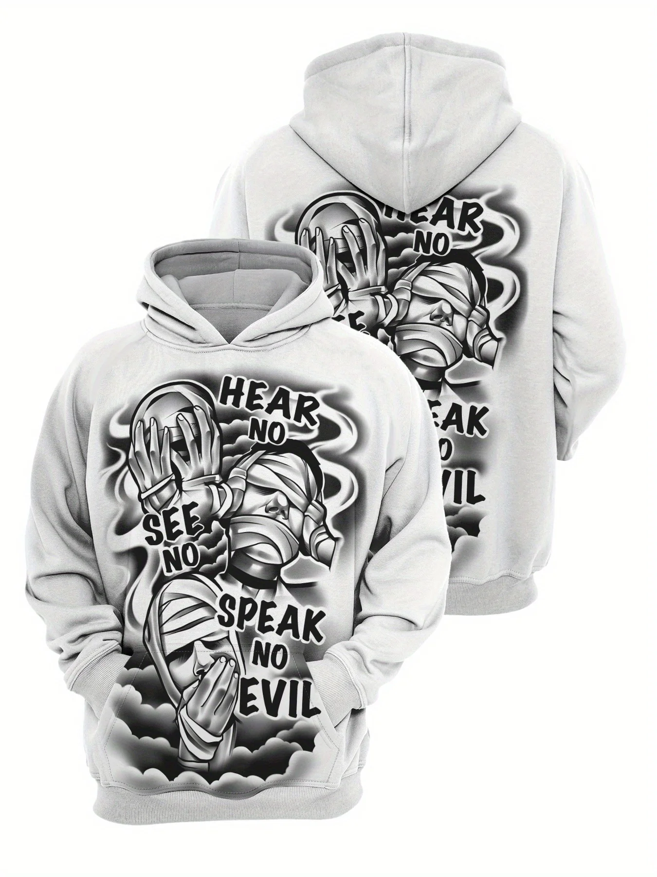 

Толстовка с длинными рукавами унисекс для детей и взрослых на весну и осень Do No Evil с 3D принтом, уличная модная одежда для отдыха на открытом воздухе 25-26