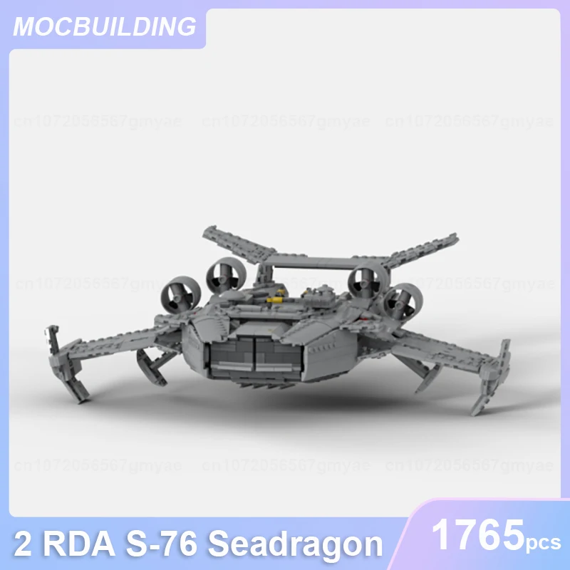 2 RDA S-76 Seadragon Modèle MOC décennie s De Construction DIY Assembler Briques dos Creative Collection Affichage Jouets Cadeaux 1765Pcs