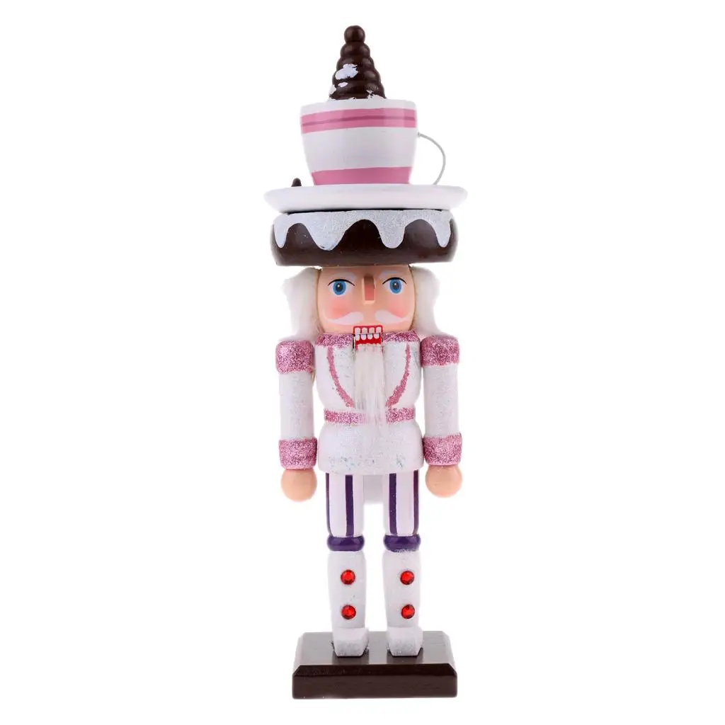 Hand Painted Wooden Nutcracker Puppet Multicolored Christmas Decor Festive Gift for Kids Family Friends