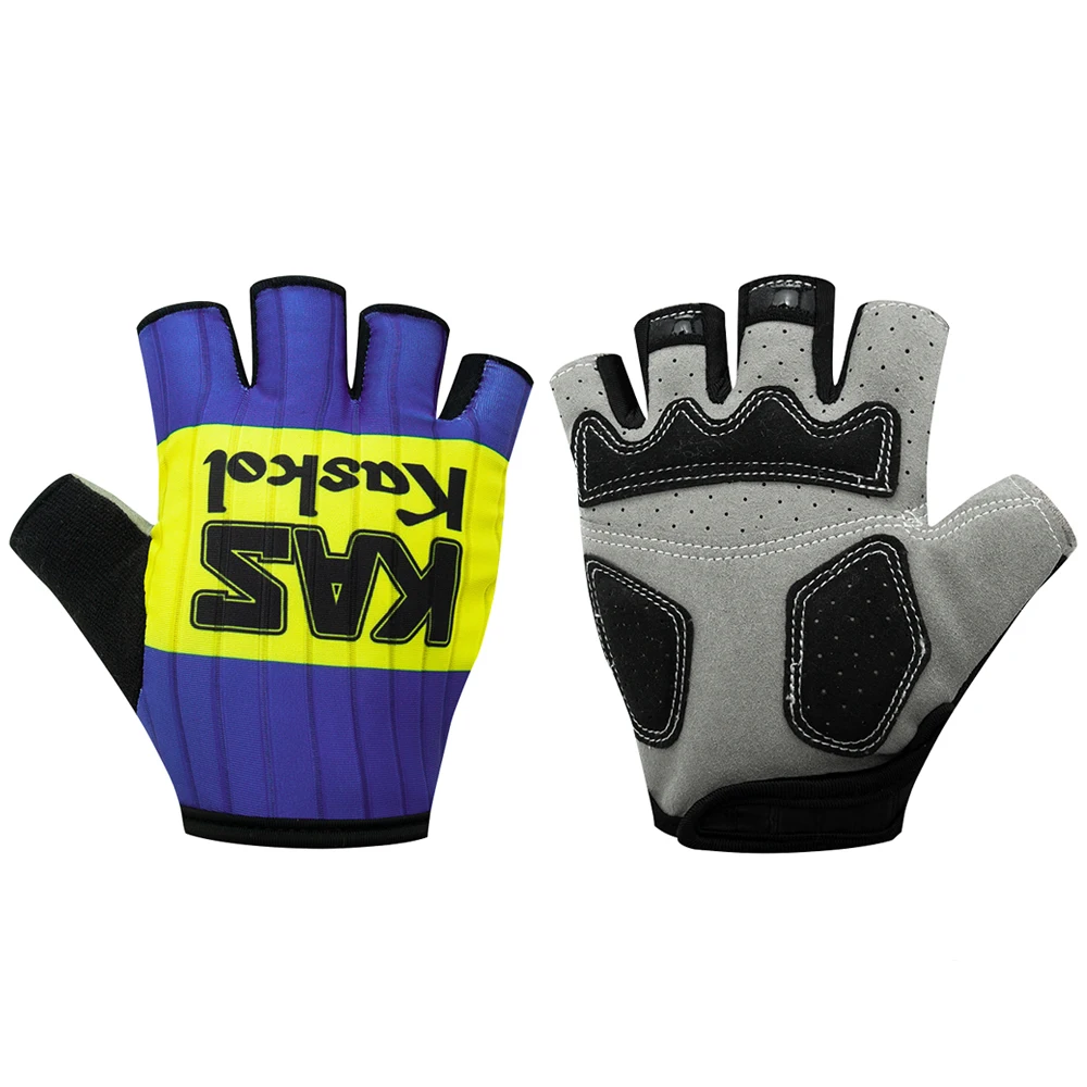 Retro Half Finger Cycling Gloves Shockproof Outdoor Sports Gloves Unisex Classic Team Bike