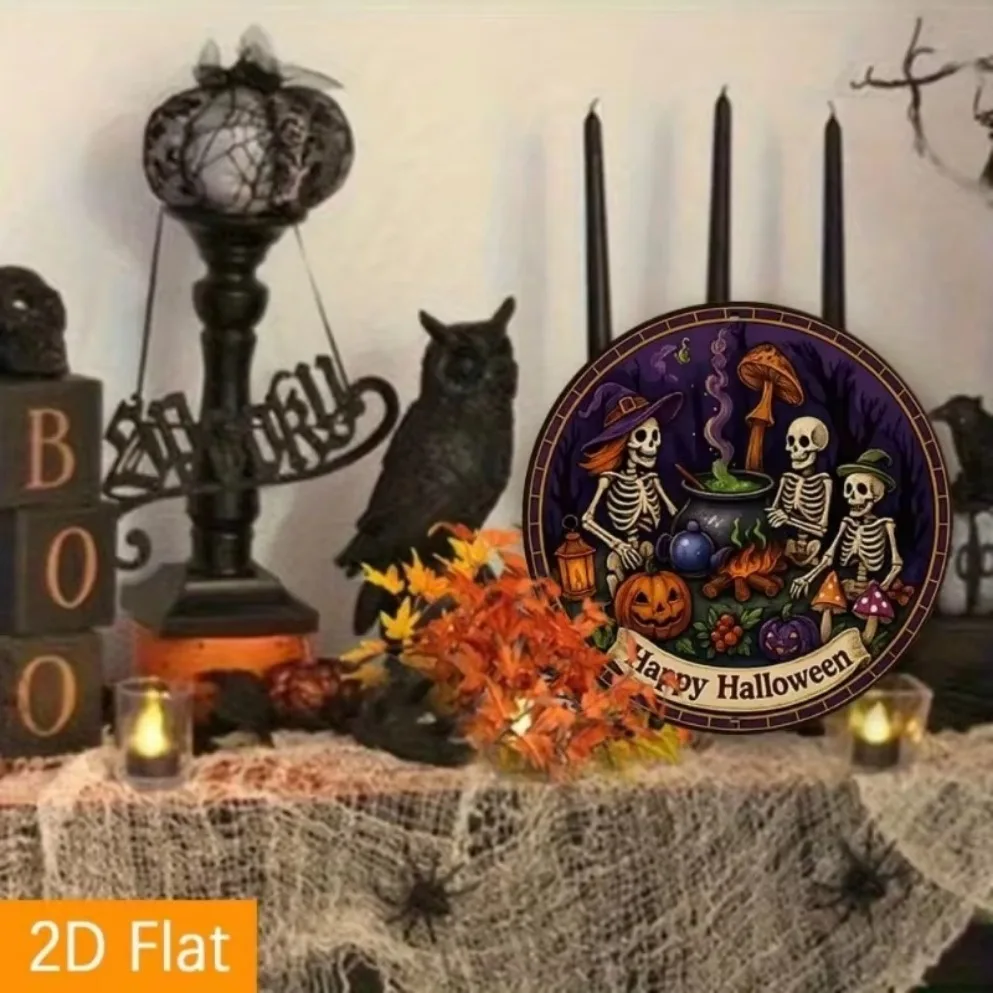 قطعة واحدة من فوانيس Ack-O'-Lanterns & Cauldron - ديكور حفلات قوطي متين للاستخدام الداخلي/الخارجي | هدية مثالية لمحبي الرعب #5