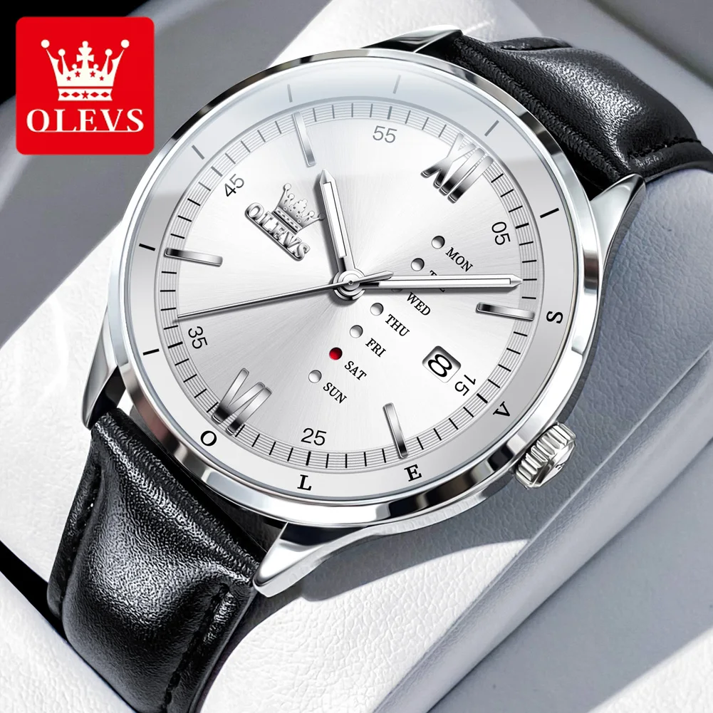 OLEVS 2931 Quartz Watch for Men Top Brand Luxury Watches Unique Design Waterproof Mens Watches Fashion Chronograph Wrist Watches