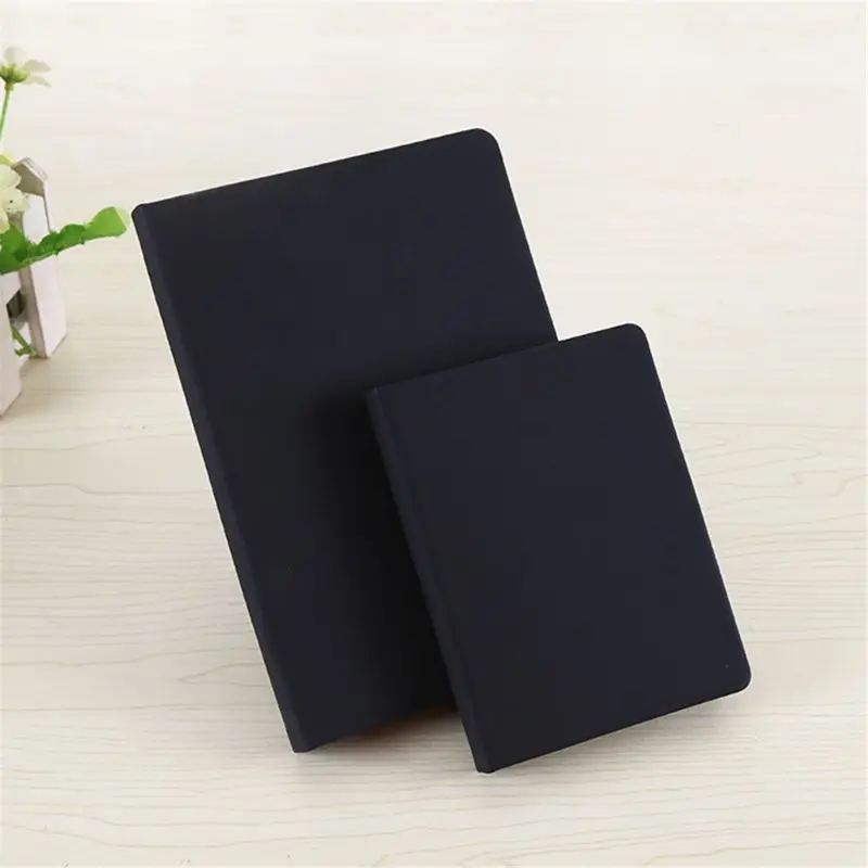 Hardcover Notebook DIY Scrapbook Sketchbook Personal Diary 100 Sheet Black Papers A5/A6 Journal Notepad for Student Kid