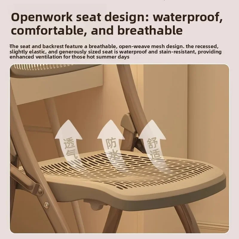 Folding Chair University Dormitory Computer Chair Backrest Plastic Stool Training Chair Conference Office Chair Dining Chair