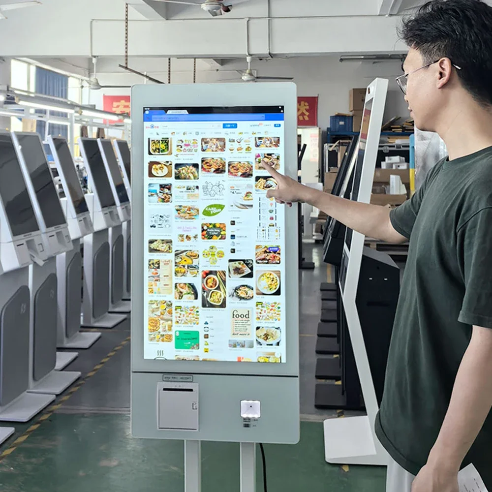 32 Inch Self Service Ordering Machine With Printer And QR Code