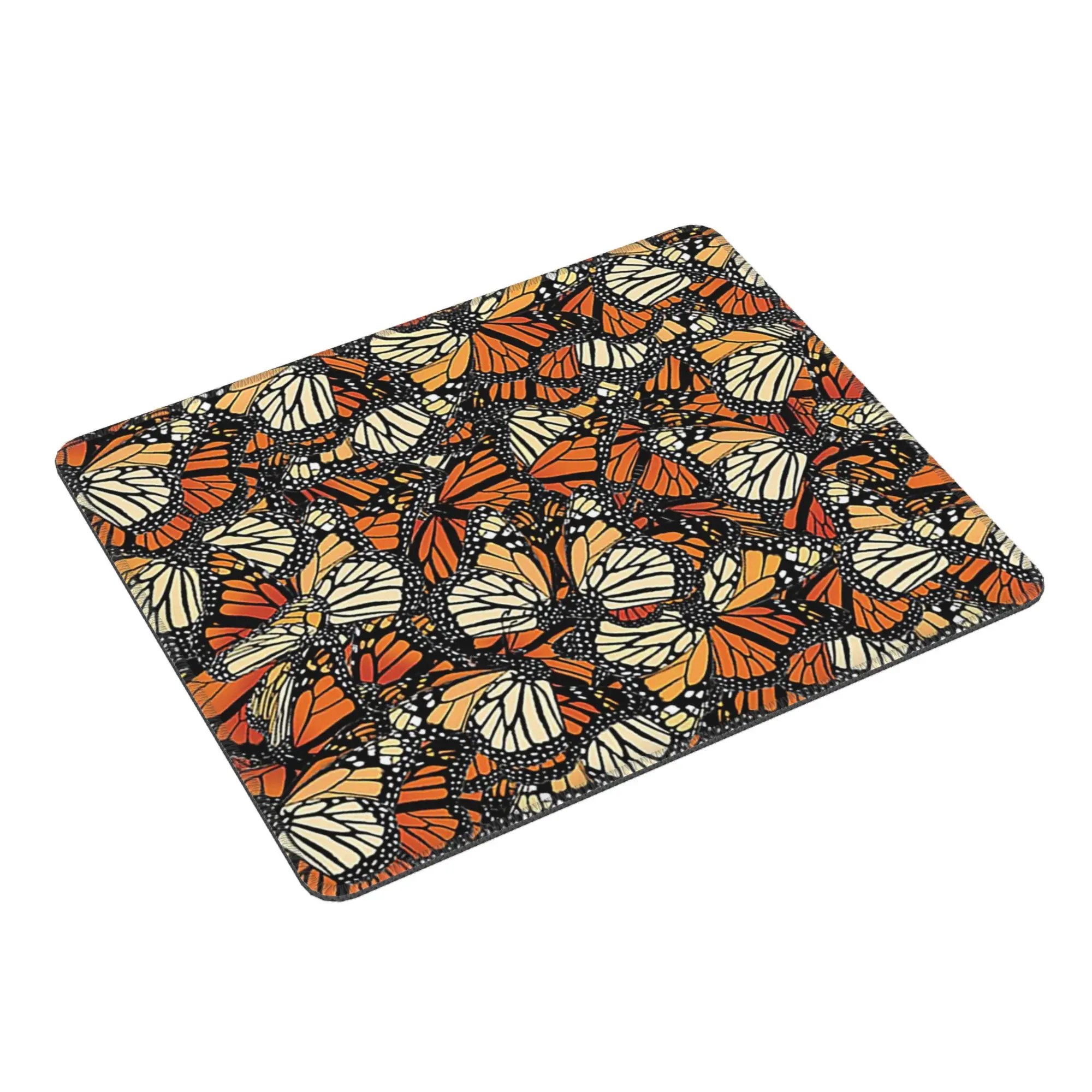 Orange Monarch Butterfly Mouse Pad Computer Keyboard Mouse Mat Gamer PC Laptop Desk Mat Office Accessories Table Mats