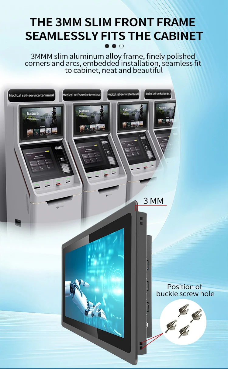 ZXY 12.1 بوصة لينكس أوبونتو شاشة تعمل باللمس الصناعية بدون مروحة لوحة مدمجة الكمبيوتر المنفذ التسلسلي RS232 الوصول إلى الكمبيوتر الصناعي