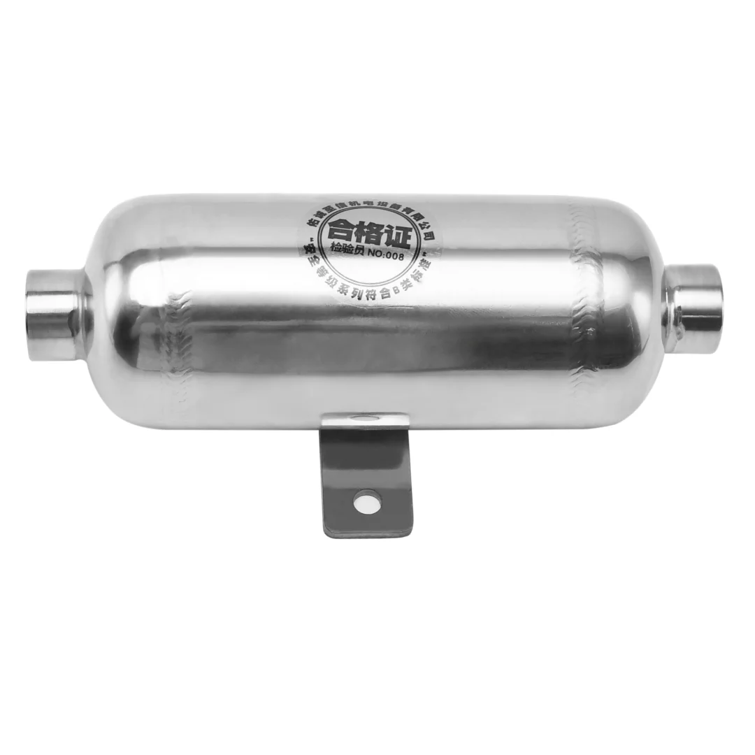 Air Cpmpressor Tank 0.2L 304 Stainless Steel Small Horizontal Vacuum Buffer Air Storage Suitable for Beauty Instruments