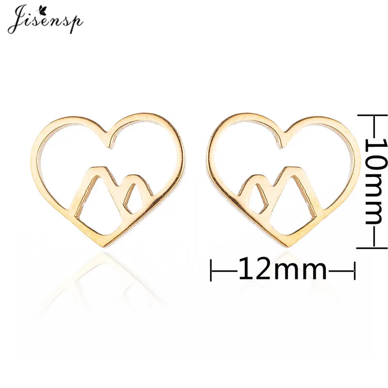 Gothic Stainless Steel Funny Face Ghost Earring for Women Mountain Peak Ear Jewelry Sports Outdoor Earrings Accessories