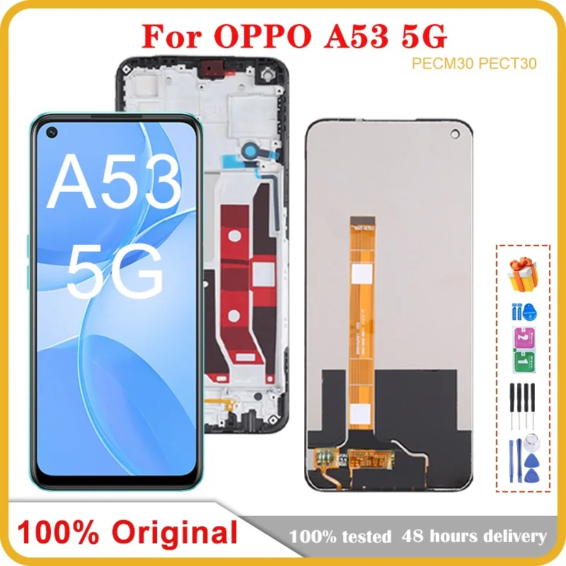 

6.5'' Original For Oppo A53 5G LCD Display Screen Touch Panel Digitizer Replacement Parts For Oppo A53 5G LCD PECM30 PECT30