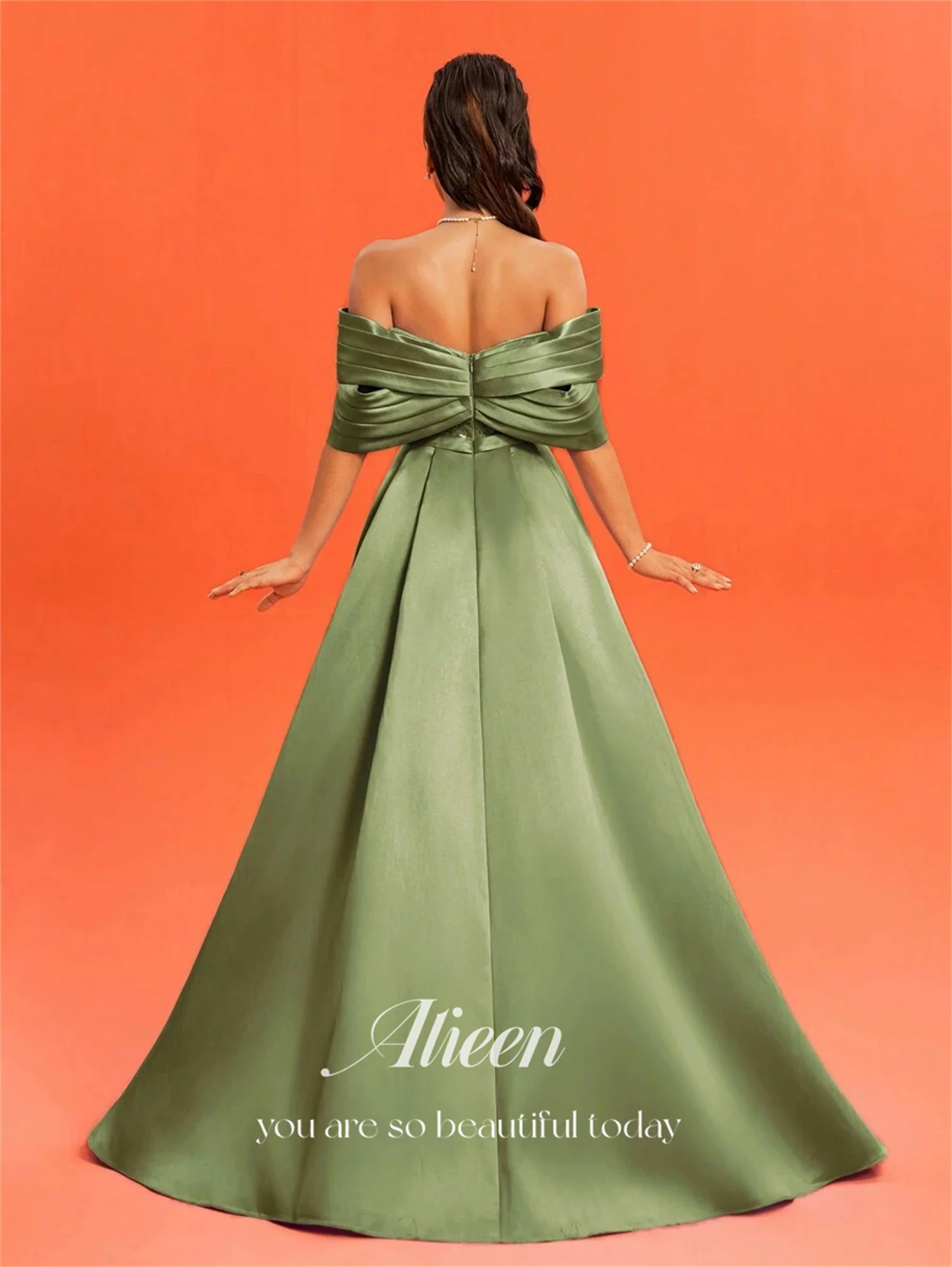 Aileen Sweetheart Robes De Bal 2025 Personnalisé Femmes Robes De Soirée Robes De Festa Vert فساتmaveraSimple Face Fleurs 3D