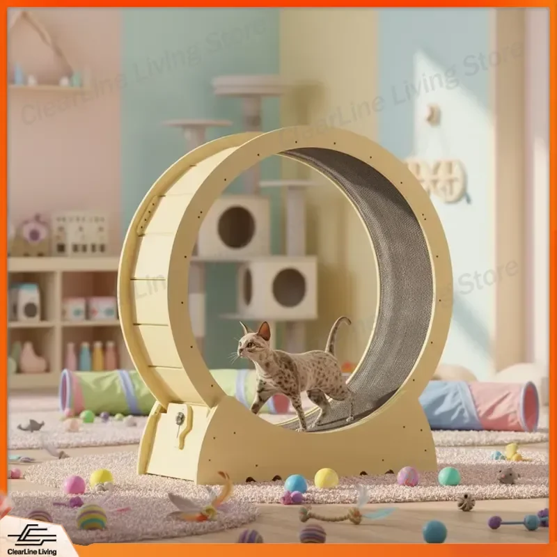 

2026 Clearance Cat Climbing Frame with MDF Base Durable Pet Treadmill Indoor Cat Gym for Small Medium Large Cats Cat Exercise