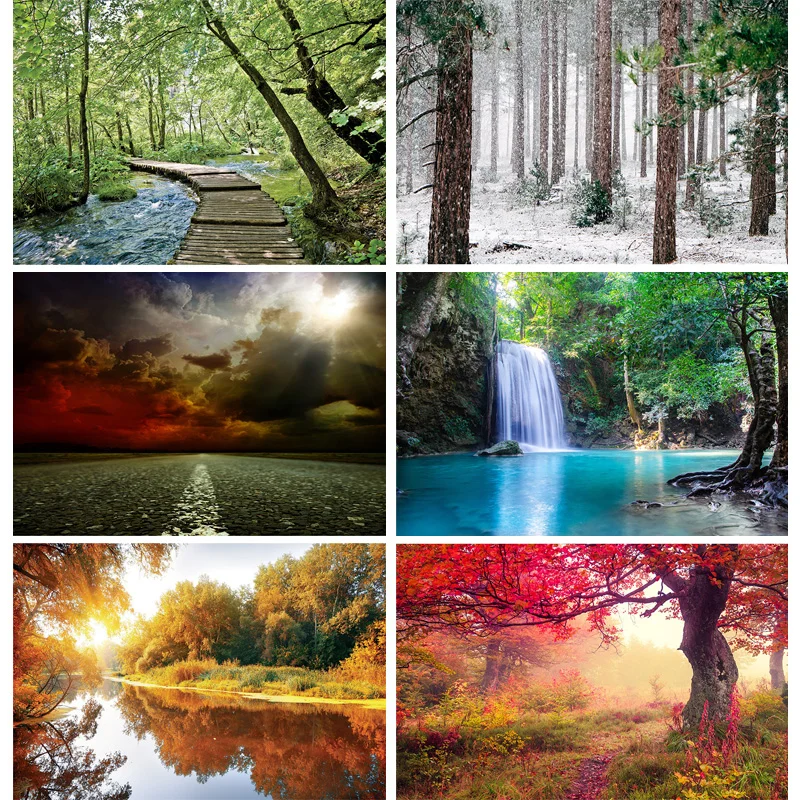 NITREE Natural Scenery Photography Background River Landscape Travel  Photo Backdrops Studio Props ZLDT-04