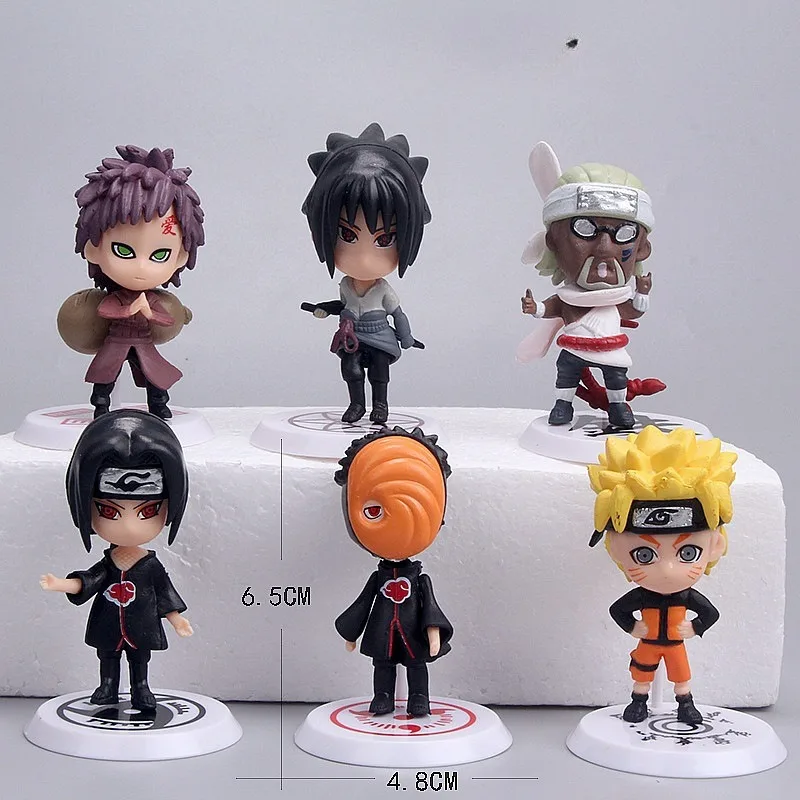 NARUTO Anime rysunek Sasuke naruto Gaara Itachi zabawki model figurki statua kolekcja dekoracja stołu prezenty urodzinowe dla dzieci