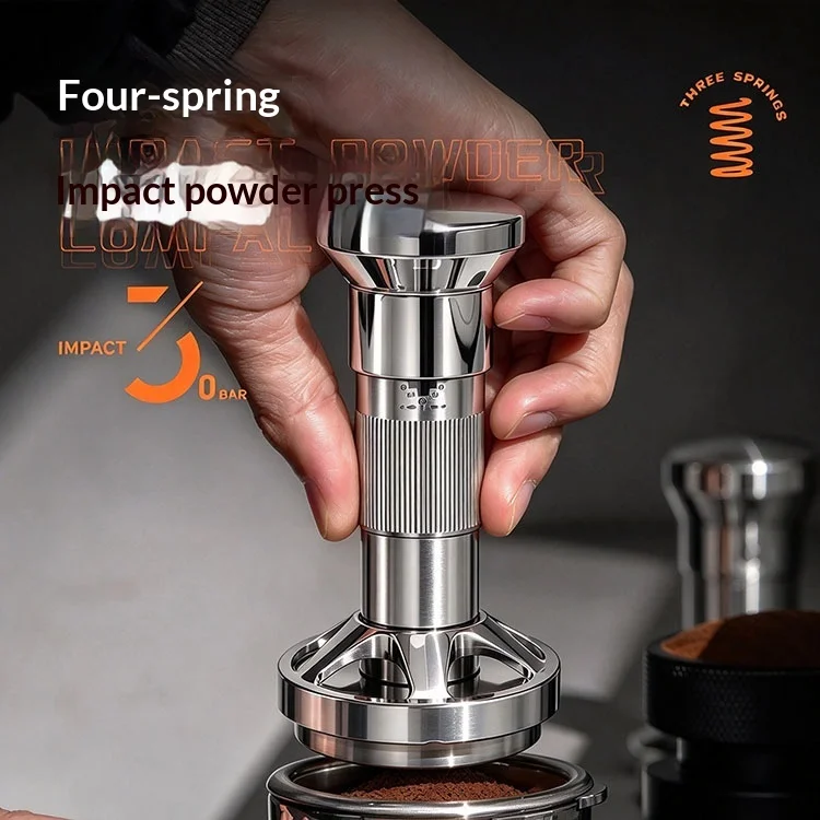 Impact powder pressing hammer Press type elastic powder pressing device with  constant force coffee powder pressing hammer