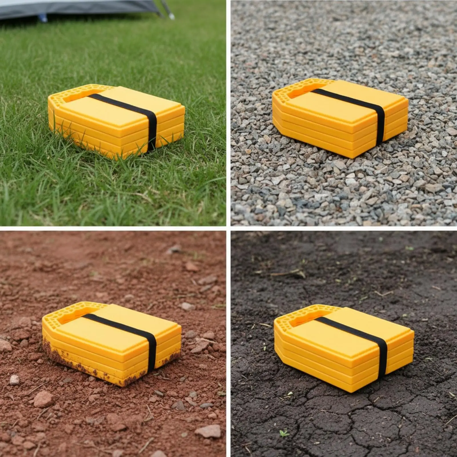 4 Pieces RV Stabilizer Jack Pad Interlocking Jack Stabilizer Pads for Campsite