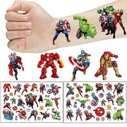 The-Avenger Tattoo Stickers Captain USA Hero Birthday Party Decoration Waterproof Tattoo Stickers Cartoon Kids Party Event Gifts