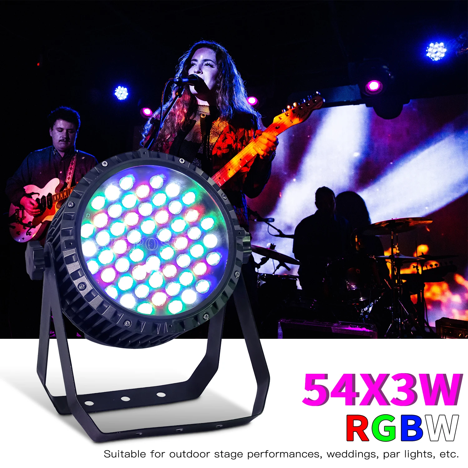 4-10pcs/54x3W RGBW Waterproof Color Light RGB 3 in 1 LED Par Light DMX512 Control DJ Disco Equipment Bar Outdoor Show Lighting