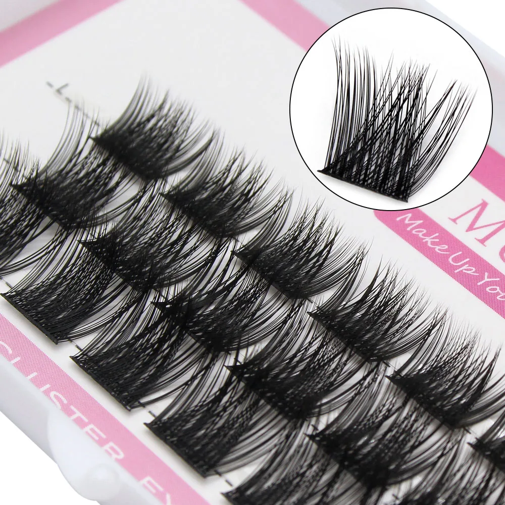 Natural soft fluffy false eyelashes DIY personal eyelash extensions natural segmented eyelashes mink hair