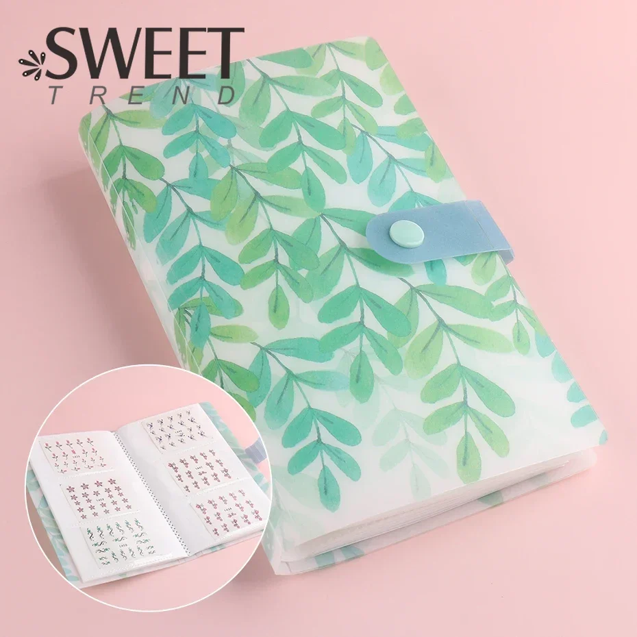 

120 Slots Nail Sticker Storage Book Organizer Photo Album Folder Holder Display Container Case for Collecting Stickers Manicure