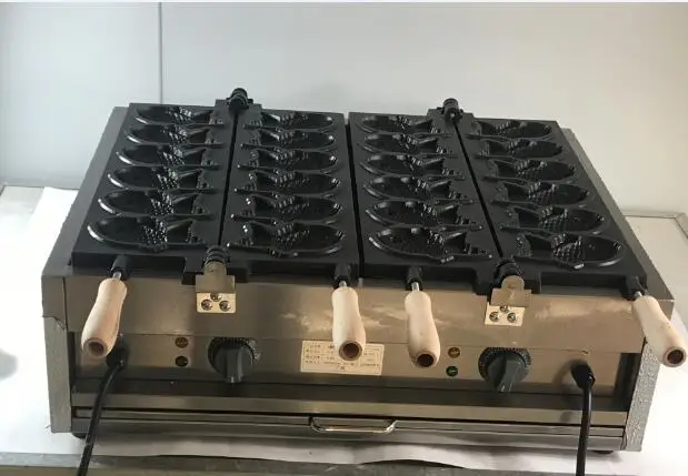 ใช้ในเชิงพาณิชย์ 12 ชิ้นเครื่องทําวาฟเฟิลปลาไฟฟ้าเครื่องไทยากิ