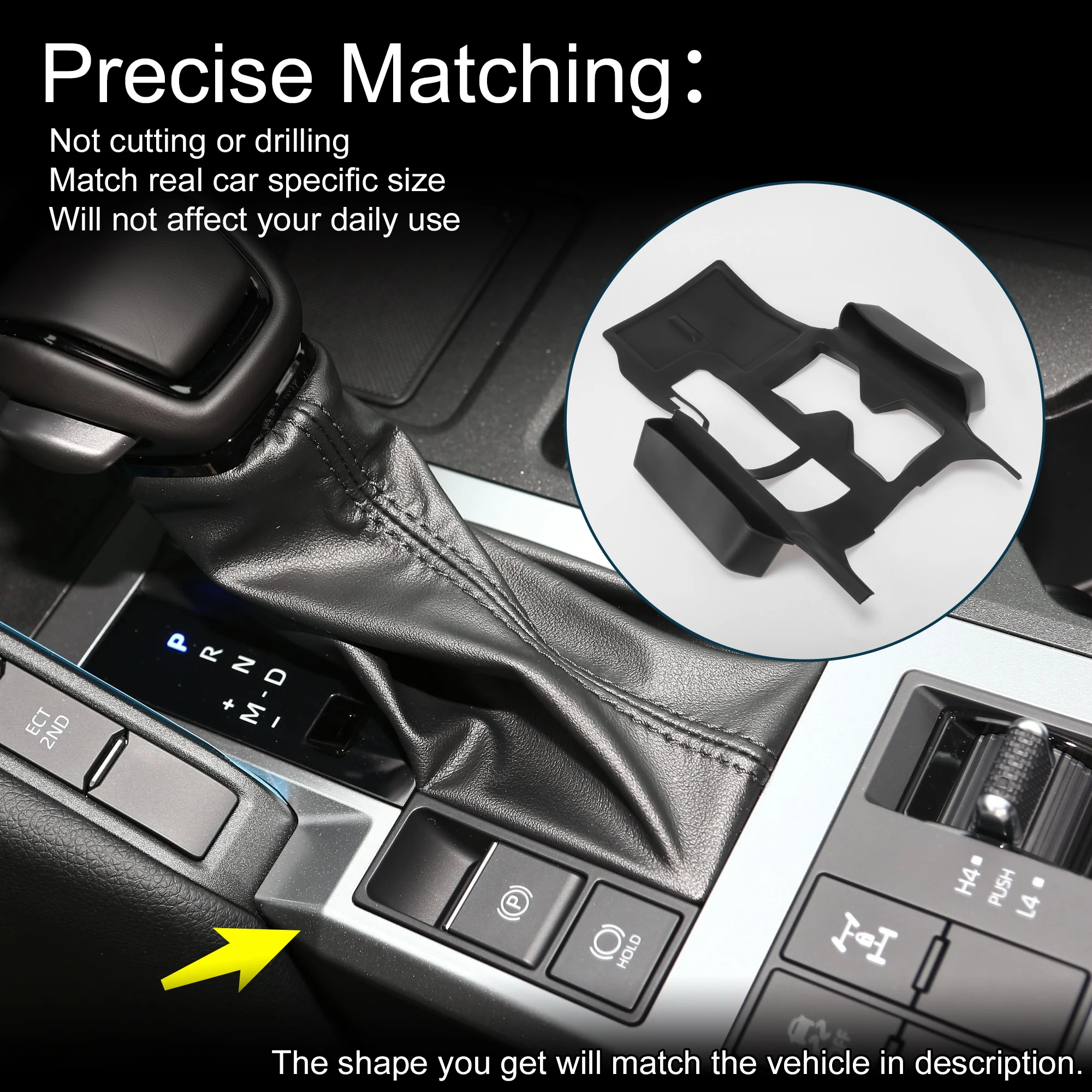 UXCELL سيليكون والعتاد التحول المقبض ملصق لتويوتا لاند كروزر برادو J250 LC250 24 25 #3