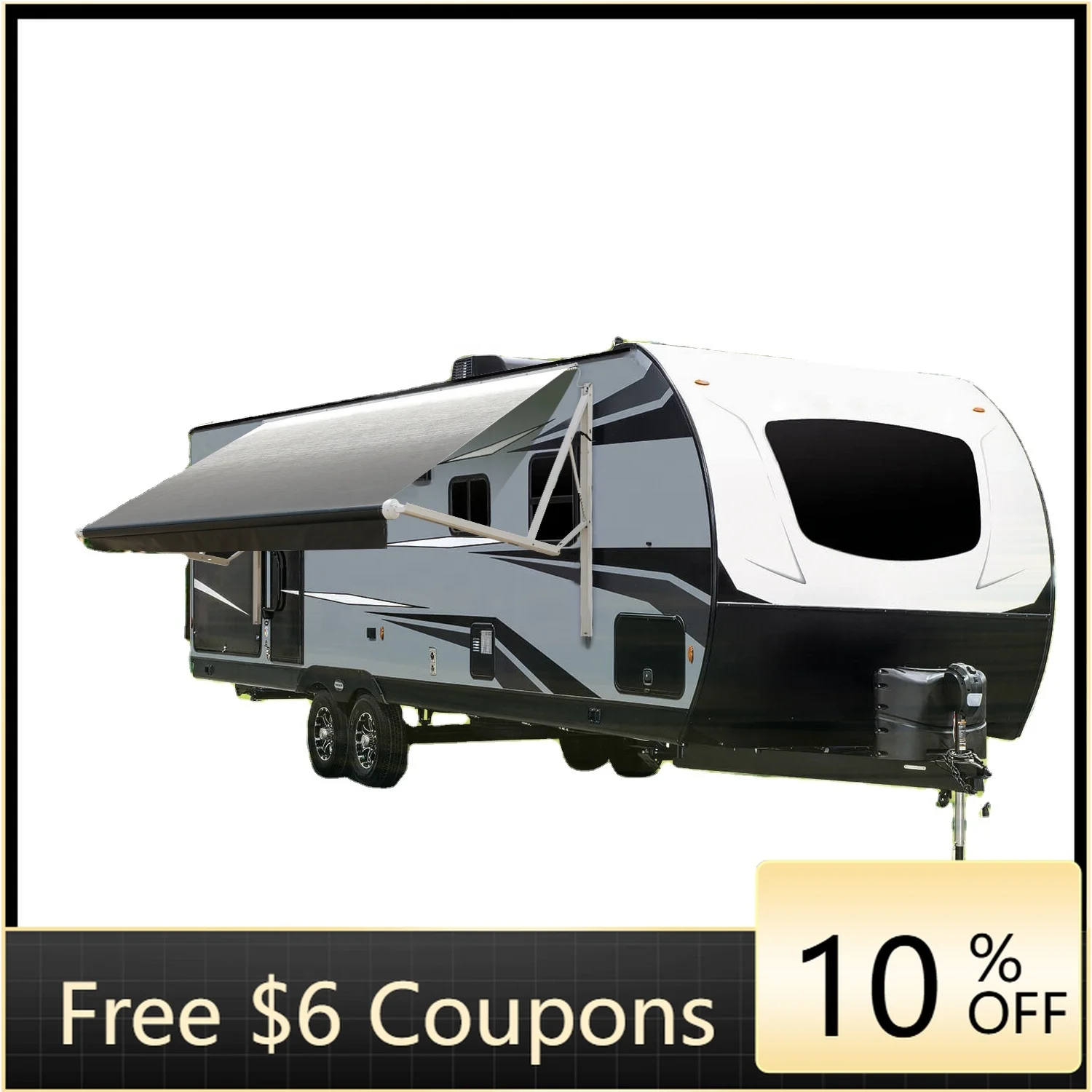 STLF Awnlux متين RV ومظلة قافلة ملحق مضاد 98 بوصة طقم أذرع مسطحة تمديد 8 أقدام مظلة تخييم كهربائية #1