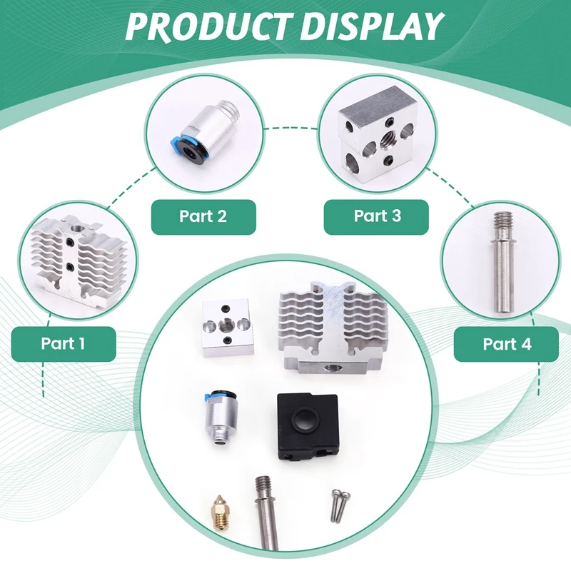 3D Printer Hotend Kit Heat Block Heater Thermistor For Ender 3 Neo V2 Neo Max Neo 3D Printer Parts