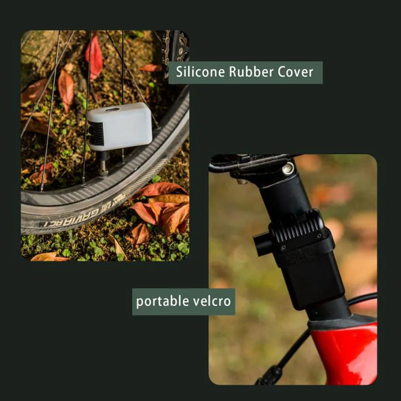 Portable Pocket Bike Pump Electric 100PSI Air Pump Rechargeable Compressory Tire Inflator For Motorcycle Riding Bicycle Pumps