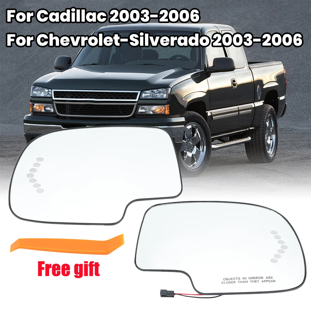 

Стеклянная линза зеркала заднего вида для Chevrolet GMC для Cadillac 2003 2004-2006, стеклянная линза бокового зеркала с подогревом рулевого управления, автомобильные аксессуары