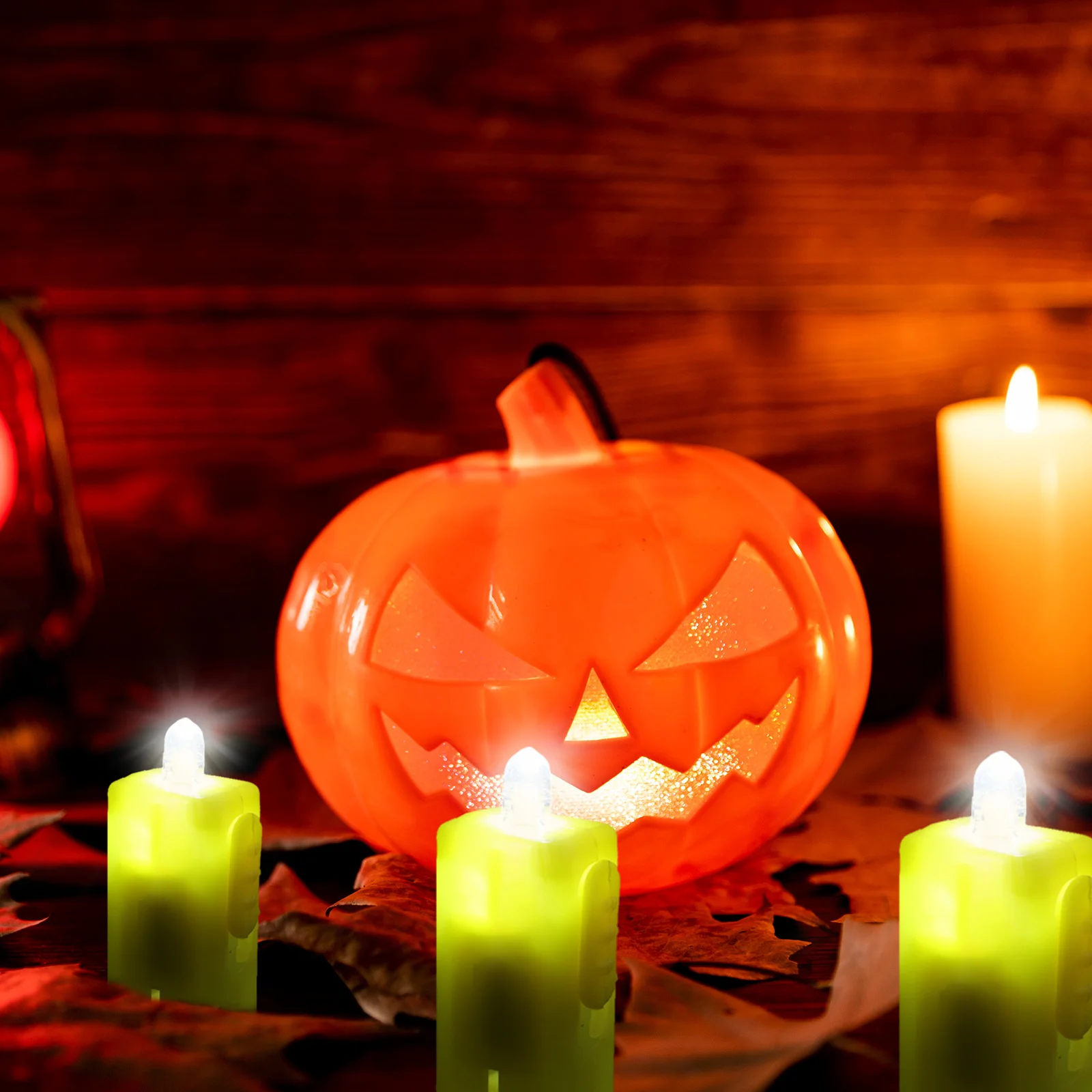 

10Pcs LED Paper Wicks Lamp 3 Button Batteries Long Lasting LED Light Mini Lantern for Halloween Birthday Wedding Festival Party