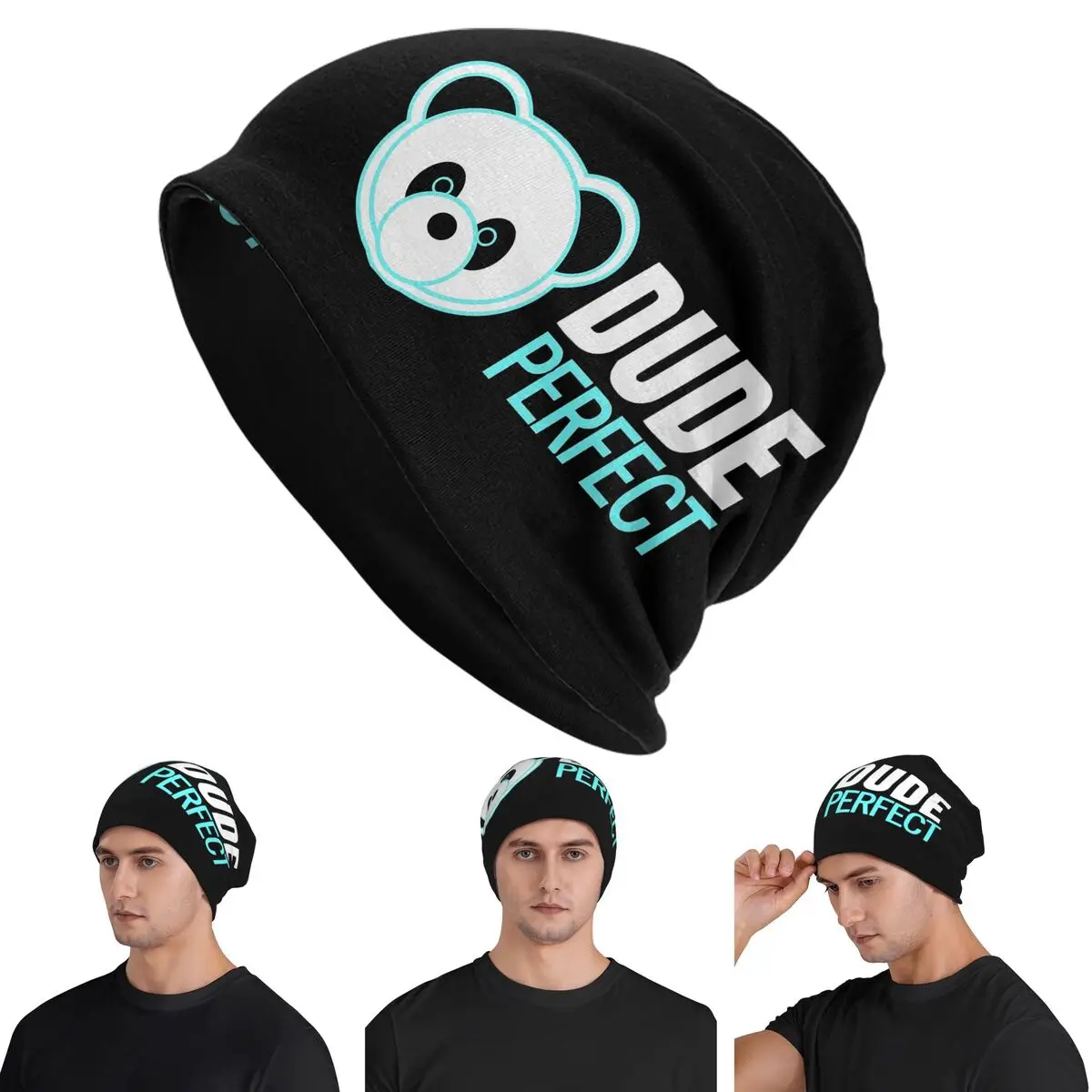 

Dude Perfect теплая вязаная шапка в стиле хип-хоп, осенне-зимняя уличная шапка, шапки для взрослых унисекс