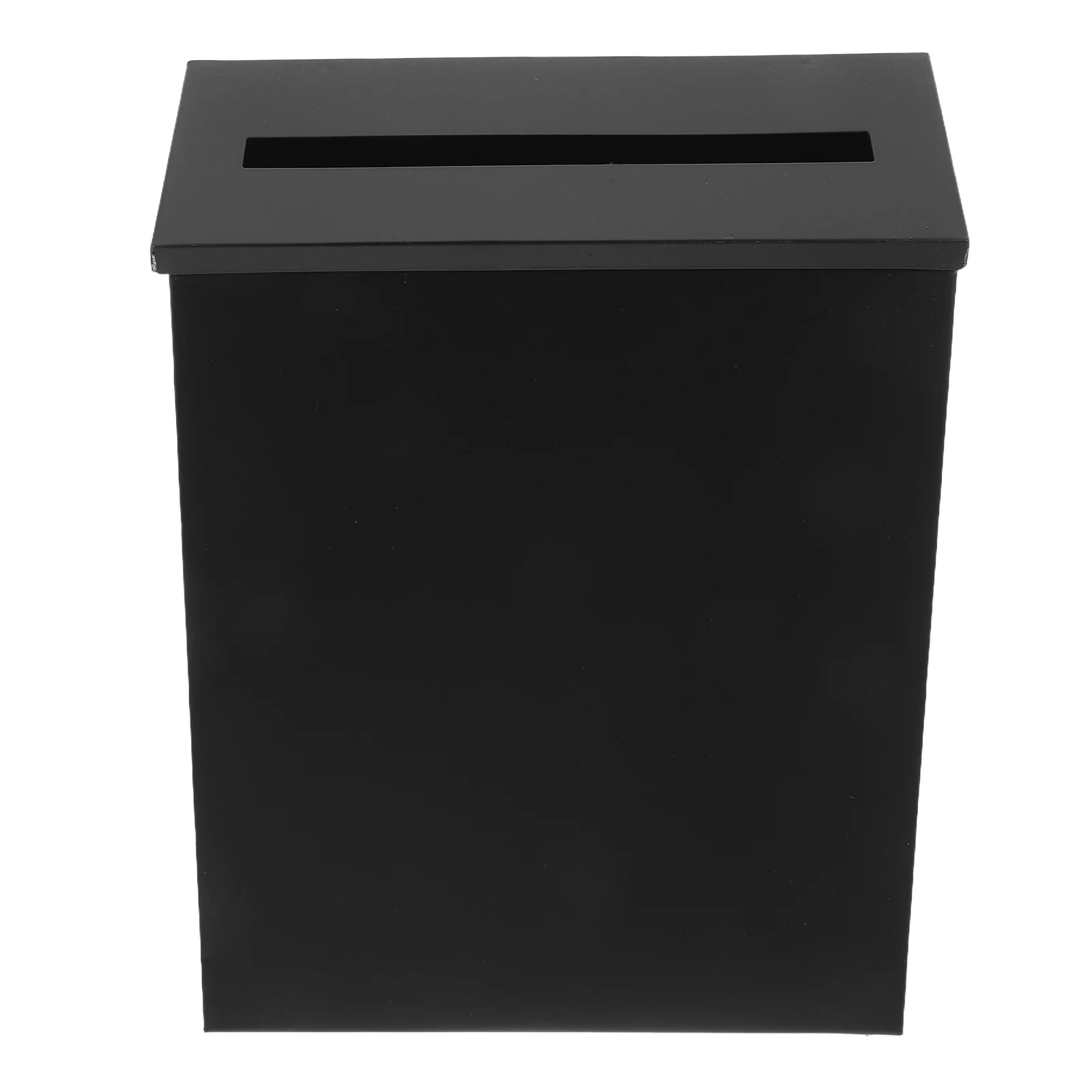 

Black Iron Rustic Mailbox Mounted Suggestion Box For Office Home Vintage Style Metal Donation Voting Feedback Mailbox