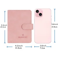 Simple Travel Passport Holder Cover Case Wallet RFID Blocking Business PU Leather Card Case Travel Accessories for Women Men 4