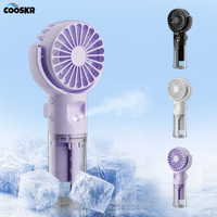 Portable Humidifier Fan Mini Handheld Mist Fan USB Rechargeable Air Cooler Humidifier Water Spray Hand Held Fan with Humidifier