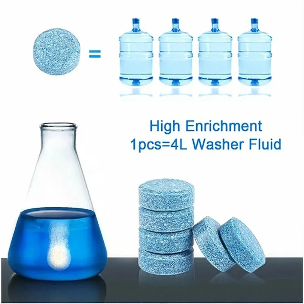 Solid Cleaner Car Windscreen Cleaner Effervescent Tablet Washer Auto Wiper Glass Solid Cleaning Concentrated Tablets Detergent