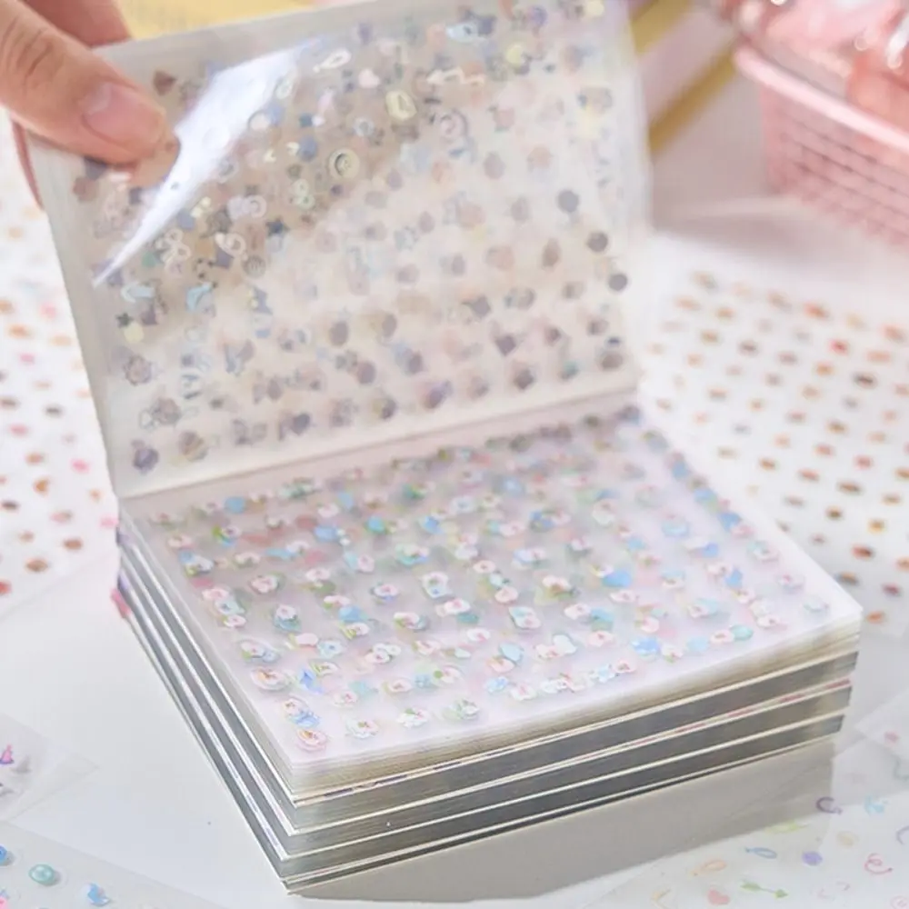 Cute Mini Nail Sticker Book Soft Embossed Diary Stickers Cartoon Self Adhesive Cup Stickers Children view 3