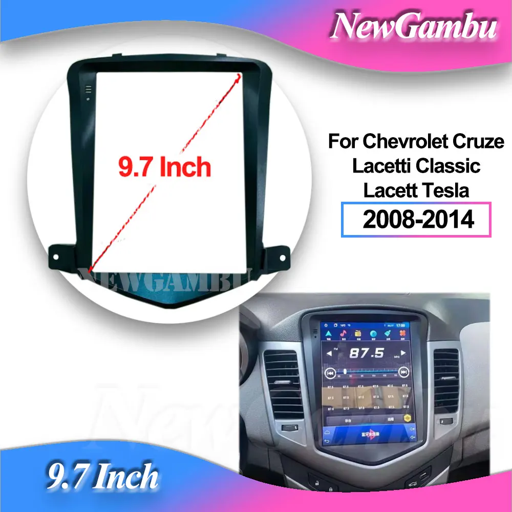 

NewGambu 9.7 inch Car Frame Fascia Adapter Box Decoder For Chevrolet Cruze Lacetti Classic Lacett Tesla 2008-2014 Frame Canbus