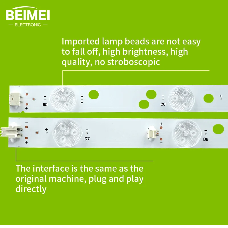 10 Stks/set Led Backlight Strip 6led 7led KJ48D13L-ZC14F-01 KJ48D13R-ZC14F-01 303kj480035 303kj480036 Kj480m03 ML-5009 L48f3700a